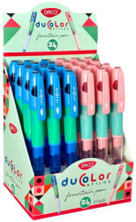 DACO Set 24 stilouri Daco Duo Color, penita din iridiu tip F (Fine), Grip ambidextru reglabi, corp din plastic (ST208-24)