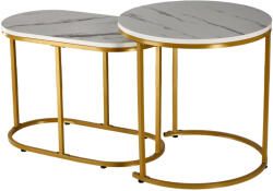 Primbutor Kétrészes Dohányzóasztal Fehér