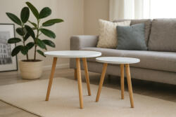 Primbutor Kétrészes Fa Dohányzóasztal 55 x 45 cm