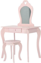 Primbutor Kis Fésülködőasztal Tükörrel És ülőkével 65 × 39, 5 × 108 cm