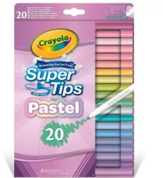 Crayola Crayola: SuperTips kimosható filctoll készlet, pasztell - 20 db-os (58-7517)