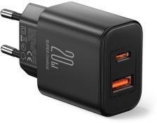 JOYROOM TCF05 hálózati töltő USB+Type-C aljzat (20W, PD gyorstöltő 3.0) FEKETE (158746)