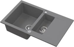 Ruvetti Signum chiuvetă din granit 79x49.5 cm gri/grafit/onix 3001S_GR1560_W (3001SGR1560W) Chiuveta
