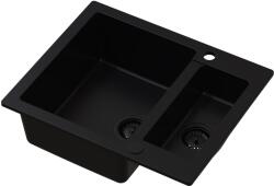 Ruvetti Signum gránit mosogató 60.5x49.5 cm fekete 3001S_FB1520_W (3001SFB1520W)