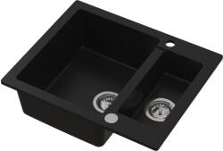 Ruvetti Signum gránit mosogató 60.5x49.5 cm fekete 3001S_BC1520_W (3001SBC1520W)