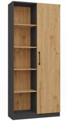 Nidilio RD-80 Polcos Szekrény - Antracit/Tölgy