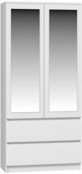 GreenSite SS-90 Gardróbszekrény, Tükörrel, Fehér