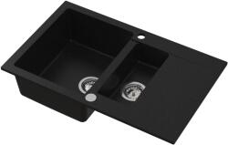 Ruvetti Signum gránit mosogató 79x49.5 cm fekete 3001S_BC1560_W (3001SBC1560W)