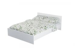 Meble Stolarz Pietro II NEW Kétszemélyes Ágykeret Ágyráccsal, Adormo Smart 15 cm-es Matraccal - 140x200 cm, Fehér