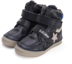 D.D.Step Ghete îmblănite băieți, cu velcro, albastru cu stelute, 26/34 Albastru/albastru regal (1420D2)