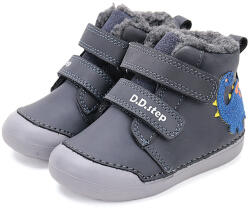 D. D. STEP dinozaur căptușit velcro față pas glezna cizme pentru băieți albastru închis (148AF7)