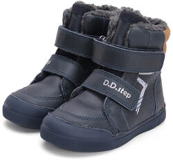 D. D. STEP Ghete îmblănite băieți, cu velcro, albastru, 26/34 albastru (1420D1)