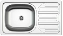 MOFÉM EVO2 1B1D rozsdamentes mosogatótálca - 76x43, 5 cm, szatén, 1 medencés + csepptálcás 760012808 (760012808)