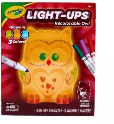 Crayola Crayola: Lumină de noapte colorabilă și lavabilă - bufniță (74 7850)