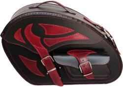 RSA S261A bőr motoros táskák fekete-piros