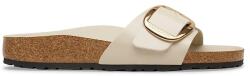 Birkenstock papuci cu toc plat pentru femei, din piele Madrid Big Buckle PPY2-KLD054_01X