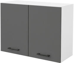  Praktik 80 felső szekrény 2 ajtós, fehér-antracit (PR80F2AFHAN)
