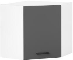  Praktik 60 felső sarok szekrény 1 ajtós, fehér-antracit (PR60F1ASFHAN)