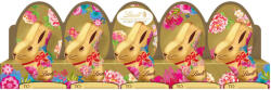 Lindt Gold Bunny mini flower csokoládé nyúl (5x10g) - 50g