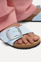 Birkenstock чехли с равна подметка дамски кожени Madrid Big Buckle (1031837)