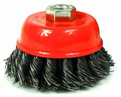  Elmax 65 mm-es M14 csészekefe fonott fekete dróttal - erős tisztítás S10342 (S10342)