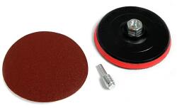  Elmax 125 mm rugalmas polírozó tárcsa tépőzárral, M14 + fúrógép adapter S0261 (S0261)