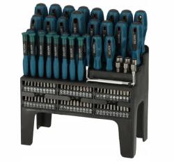  Elmax 100 részes csavarhúzó és bit készlet racsnival, Cr-V bitekkel S11591 (S11591)