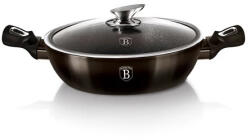 Berlinger Haus Metallic Line Shine Black Edition lábas márvány bevonattal, fedővel, 28 cm (BH-6609)