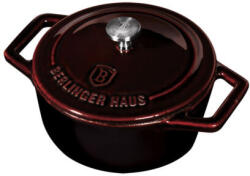 Berlinger Haus Metallic Burgundy öntöttvas mini fazék fedővel, 12 cm, burgundy (BH-6496)