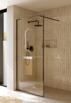 RIHO , Define 400 Walk-In G010005303, Zuhanyfal gun metal matt kerettel, 90x200 cm