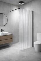  Zuhanyfal, AD LC-WL205, 3D csíkos zuhanyfal, 90x200 cm