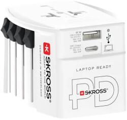 SKROSS Adaptor priza universal Skross 1.302974, 30W, 1x USB-A, 1x USB-C (ADAPT-PLUG-UNIV/MUVPD30-SKR)