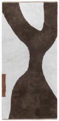 Mette Ditmer Бяло-кафява памучна пътека подходяща за пране 70x150 cm Figura - Mette Ditmer Denmark (FIGRUM01)