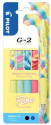 Pilot G-2 Flow gél roller 0, 7 mm (4 db-os készlet) - kék/fekete utántöltő