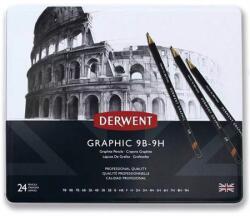 Derwent Grafitceruza szett 24db-os DERWENT 13B-9H (34202)