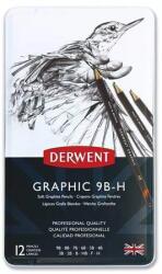 Derwent Grafitceruza szett 12db-os DERWENT puha 9B-H (34215)