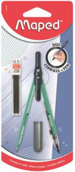 Maped Körző, heggyel, 2in1, ceruzává alakítható, MAPED „Compass Pen, vegyes színek (IMA198700) - tintasziget