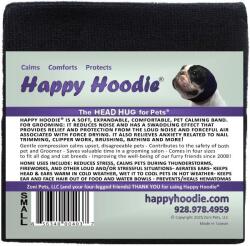  Happy Hoodie - nyugtató fejpánt kutyáknak és macskáknak Szín: Fekete, Méret: S