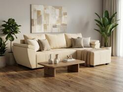  Coltar extensibil LIVARO, crem, reversibil, 251x140 cm