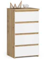  Comodă Cl4 Pk Stejar Artisan / Alb Comoda