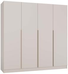  Dulap Senso 4d 200 Cm 4 Uși Mânere Aurii Pentru Living Dormitor Cașmir Bej Comoda