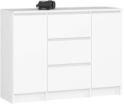  Comodă K100 2d 3sz Pk Albă Comoda