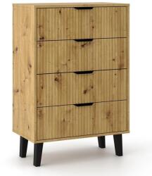  Comodă Scandi 4S SLIM STEJAR ARTISAN Comoda