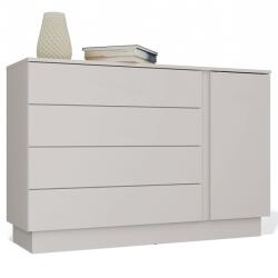  Comodă AMBER 1D4S Dulap 1 Ușă 4 Sertare pentru Dormitor Livingroom CAȘMIR Bej Comoda