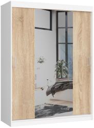  DULAP CU UȘI GLISANTE 150 cm CLP ALB / SONOMA Comoda