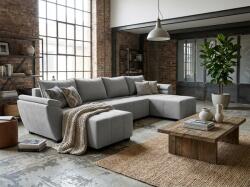  Coltar extensibil in forma de U LIVARO, gri deschis, 305x140 cm