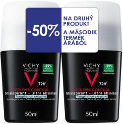 Vichy Homme 72 órás izzadságszabályozó golyós dezodor férfiaknak DUOPACK 2x50 ml - idealisbor