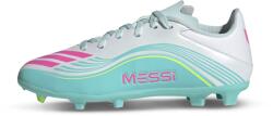 Adidas F50 League FG stoplis focicipő, gyerekméret, fehér - türkíz, Messi (JQ0942)