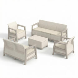 Keter Scandi Big linea duo kerti bútor szett jute tárolós asztallal (264052_264050_264046_264048)