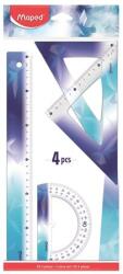 Maped Vonalzókészlet, műanyag, törhetetlen, 4 darabos, MAPED „Arctic jégvilág (981899) - fodicoaruhaz